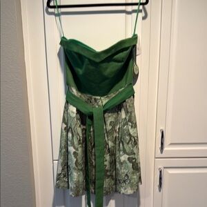 Eva Franco Green Strapless Dress